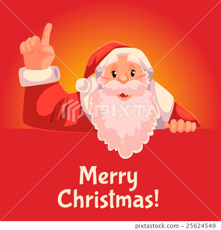 Christmas greeting card with cartoon Santa Claus Christmas greeting card with cartoon Santa Claus 25624549