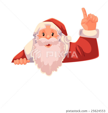 Santa Claus pointing up on a white background Santa Claus pointing up on a white background 25624553