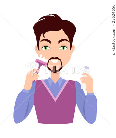 Man Face Wash. Washing, Shaving, Moisturizing Man Face Wash. Washing, Shaving, Moisturizing 25624656