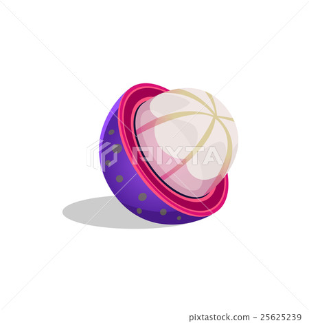 Mangosteen Fruit Cut In Half Bright Icon 25625239