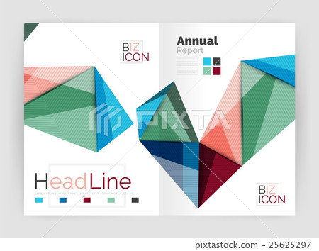 Geometric triangle business brochure template 25625297