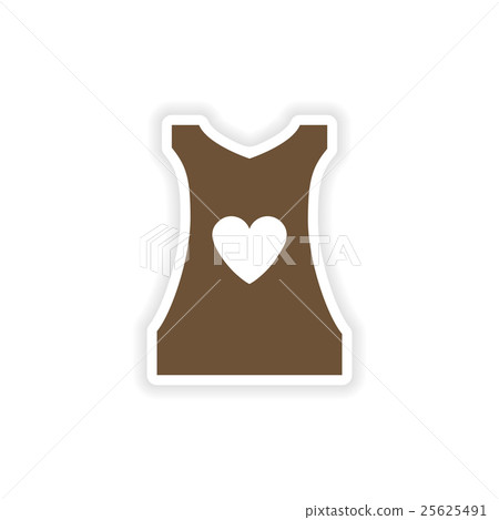 stylish paper sticker on white background women's stylish paper sticker on white background women's 25625491