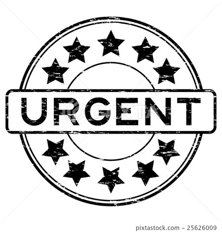 Grunge black urgent rubber stamp 25626009