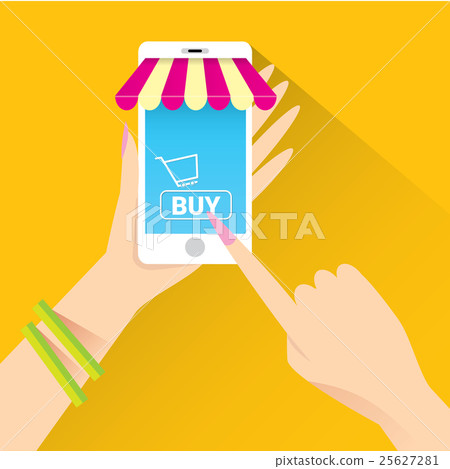 Online mobile shopping concept background. 25627281