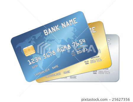 blue gold silver credit card vector 25627356