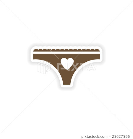 stylish paper sticker on white background women's 25627596