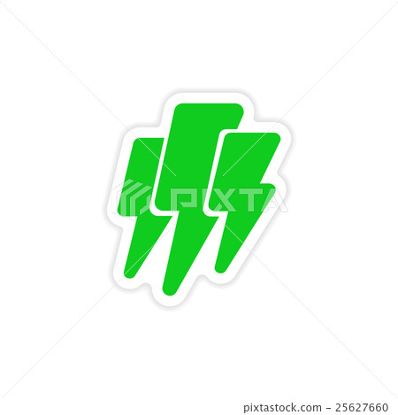 icon sticker realistic design on paper lightning 25627660