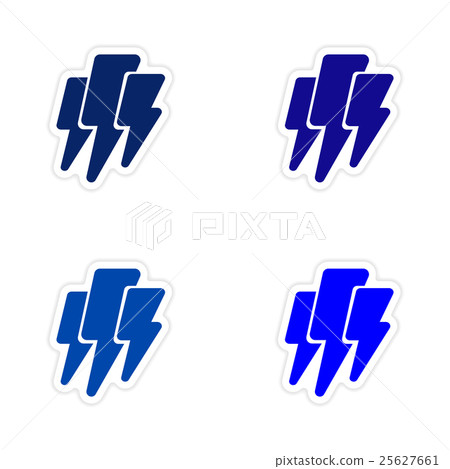 assembly realistic sticker design on paper 25627661