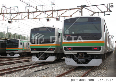 Vehicle being detained in the Kagohara train area 25627947