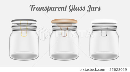 Transparent Glass Jars 25628039