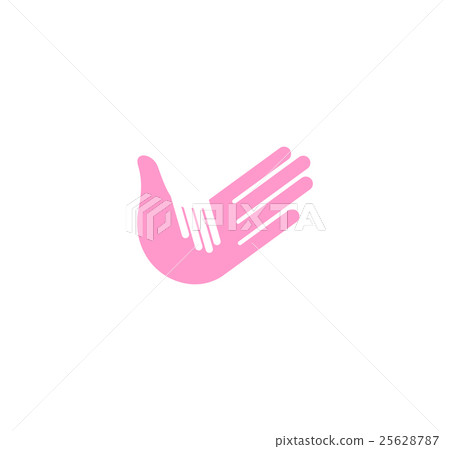 Isolated abstract blue and white adult and child 25628787