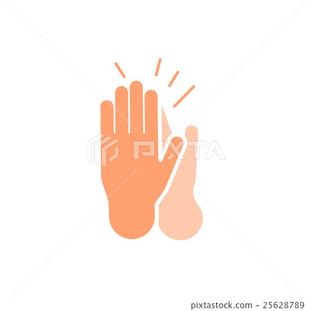 Isolated abstract clapping hands logo set. Give 25628789