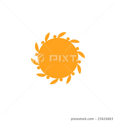 Vector isolated sun logo design template. Abstract - Stock Illustration ...