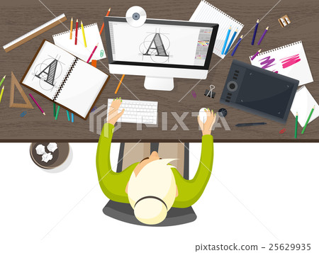Graphic web design. Drawing and painting Graphic web design. Drawing and painting 25629935