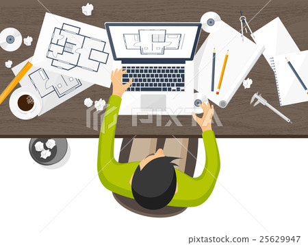 Vector illustration. Engineering and architecture Vector illustration. Engineering and architecture 25629947