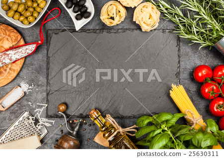 Italian food ingredients 25630311