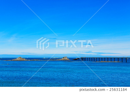 Pier of Rothkov port town in Brittany region and the surrounding landscape Pier of Rothkov port town in Brittany region and the surrounding landscape 25631184