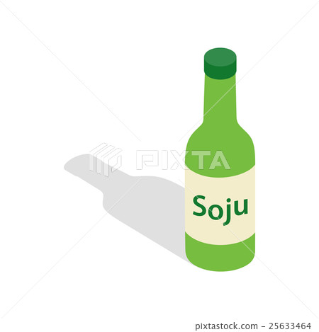 Soy sauce in a bottle icon, isometric 3d style Soy sauce in a bottle icon, isometric 3d style 25633464