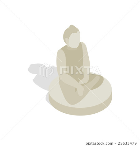 Statue of Buddha icon, isometric 3d style 25633479