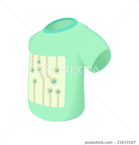 Electronic t-shirt icon, cartoon style 25633587