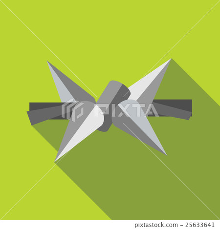 Barbed wire icon in flat style - Stock Illustration [25633641] - PIXTA