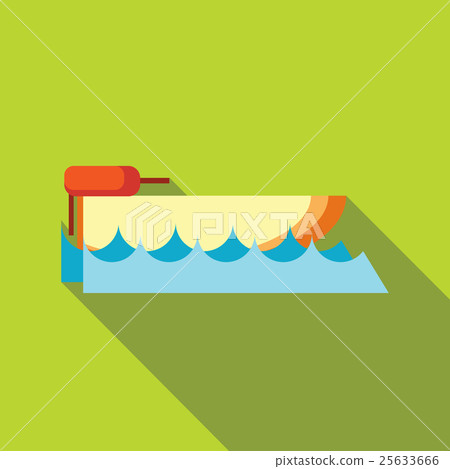 Powerboat icon in flat style 25633666