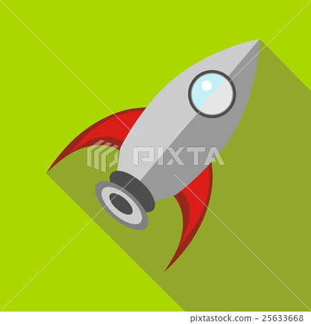 Retro rocket icon in flat style Retro rocket icon in flat style 25633668