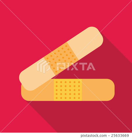 Medicine plaster icon in flat style Medicine plaster icon in flat style 25633669