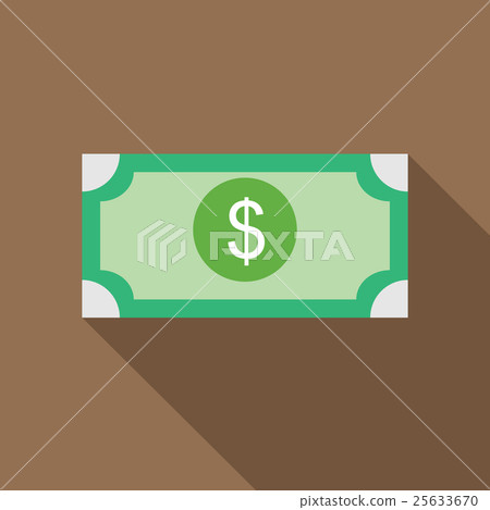Dollar bill icon in flat style Dollar bill icon in flat style 25633670