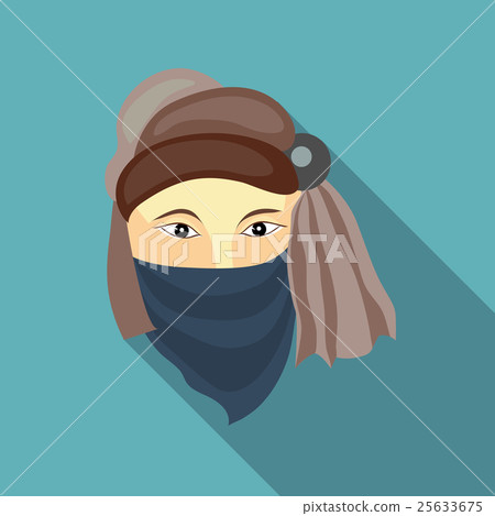 Muslim man icon in flat style Muslim man icon in flat style 25633675