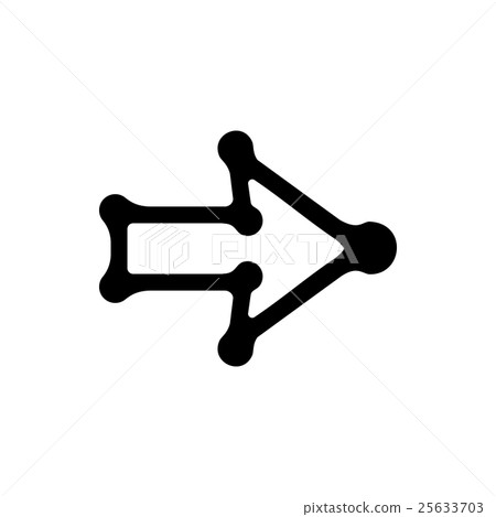 Right arrow with thick contour icon, simple style Right arrow with thick contour icon, simple style 25633703