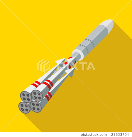 Rocket engines icon, flat style Rocket engines icon, flat style 25633704