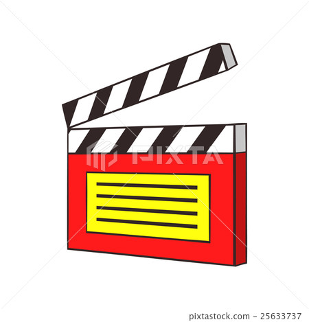 Clapperboard icon, cartoon style 25633737