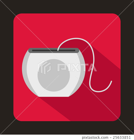 Dental floss icon, flat style Dental floss icon, flat style 25633851