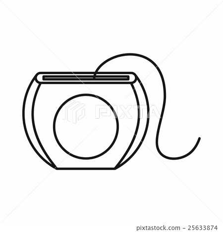 Dental floss icon, outline style Dental floss icon, outline style 25633874