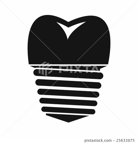 Tooth implant icon, simple style 25633875