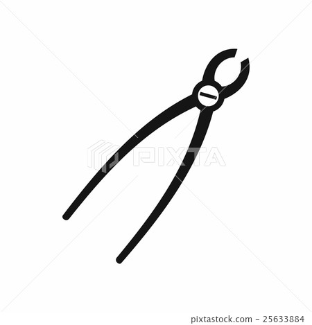 Tooth extraction instrument icon, simple style Tooth extraction instrument icon, simple style 25633884