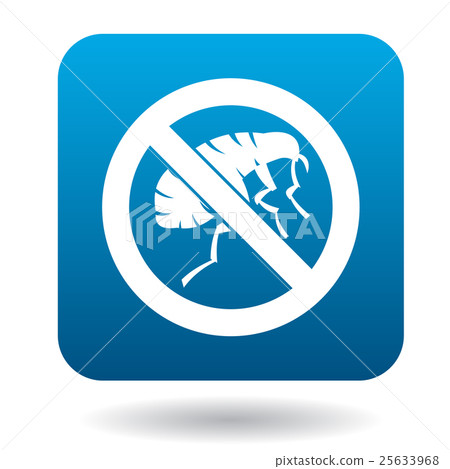 Sign prohibition of fleas icon, simple style Sign prohibition of fleas icon, simple style 25633968