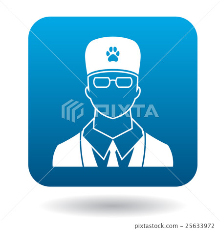 Male veterinarian doctor icon, simple style Male veterinarian doctor icon, simple style 25633972