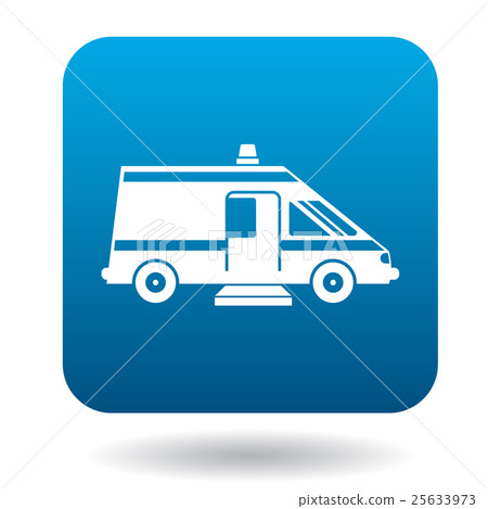 Ambulance car for the disabled icon, simple style Ambulance car for the disabled icon, simple style 25633973