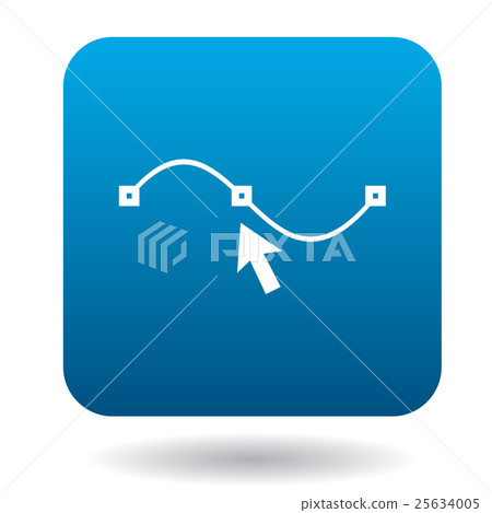 Drawing the curve icon in simple style - Stock Illustration [25634005 ...
