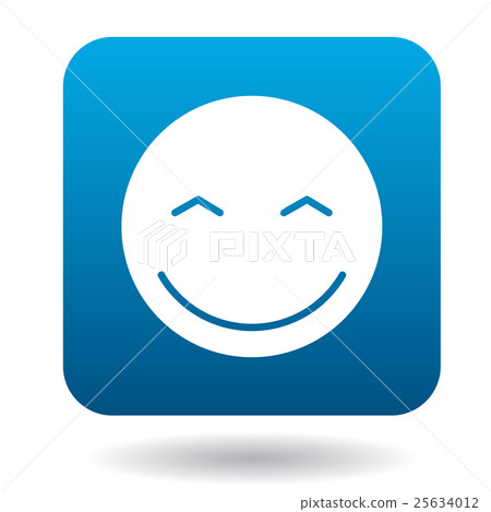 Smiling emoticon with smiling eyes icon 25634012