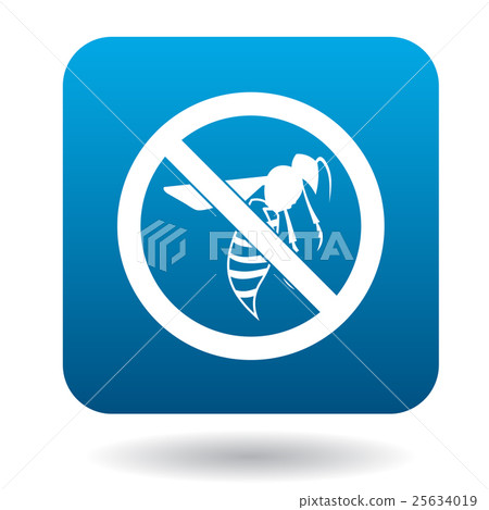 No bee sign icon, simple style No bee sign icon, simple style 25634019