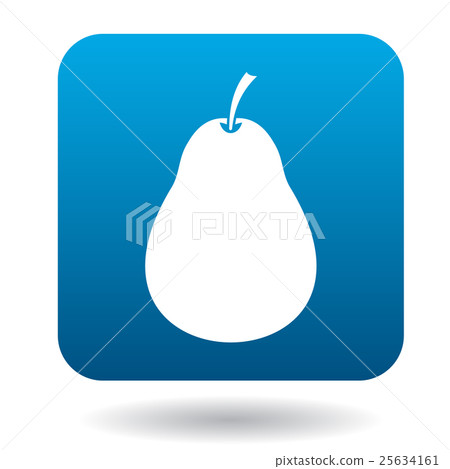 Pear icon in flat style - Stock Illustration [25634161] - PIXTA