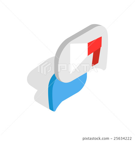 Bubble speech icon, isometric 3d style - Stock Illustration [25634222 ...