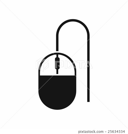 Computer mouse icon, simple style 25634334