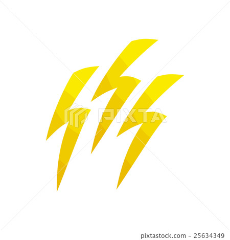 Lightning icon, cartoon style 25634349