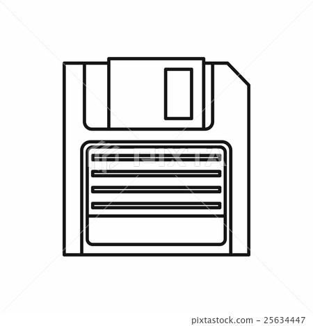 Magnetic diskette icon, outline style 25634447