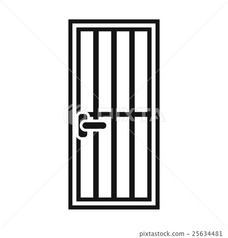 Steel door icon, simple style Steel door icon, simple style 25634481