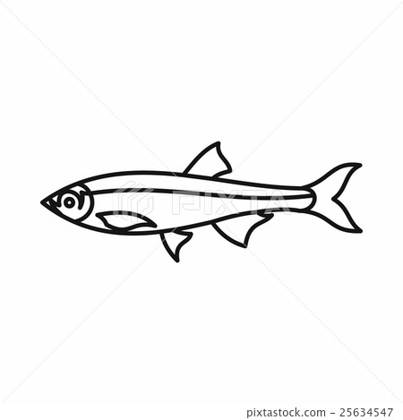 Herring fish icon, outline style Herring fish icon, outline style 25634547